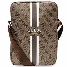 Заредете изображение във визуализатора на галерията – Guess Bag GUTB10P4RPSW 10" brown/brown 4G Stripes Tablet Bag
