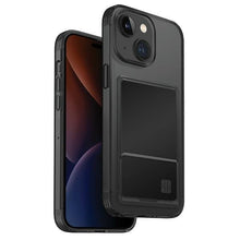 Заредете изображение във визуализатора на галерията – Uniq Air Fender ID case iPhone 15 6.1" gray/smoked gray tinted Cardslot
