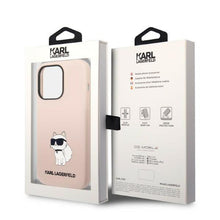 Заредете изображение във визуализатора на галерията – Karl Lagerfeld KLHCP14LSNCHBCP iPhone 14 Pro 6.1" hardcase pink/pink Silicone Choupette

