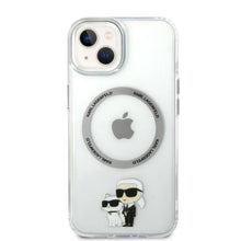 Заредете изображение във визуализатора на галерията – Karl Lagerfeld KLHMP14SHNKCIT iPhone 14 6.1" hardcase transparent Iconic Karl&amp;Choupette Magsafe
