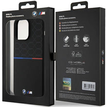 Заредете изображение във визуализатора на галерията – BMW M Silicone Pattern MagSafe case for iPhone 15 Pro Max - black
