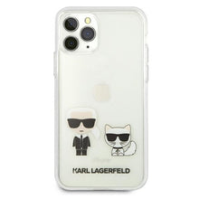 Заредете изображение във визуализатора на галерията – Original Case KARL LAGERFELD - Karl &amp; Choupette Hard Case KLHCN58CKTR for Iphone 11 Pro Transparent
