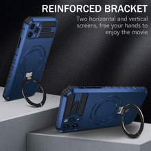 Заредете изображение във визуализатора на галерията – Tel Protect Armor Magsafe Metal Ring Case for Iphone 11 Pro blue
