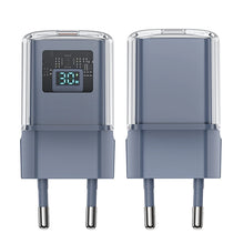 Заредете изображение във визуализатора на галерията – Acefast A53 PD 30W GaN USB-C charger with display - gray
