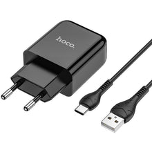 Заредете изображение във визуализатора на галерията – HOCO travel charger USB 2A N2 Vigour black
