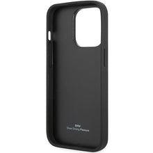 Заредете изображение във визуализатора на галерията – Case BMW BMHCP14L22RQDK iPhone 14 Pro 6.1" black/black Leather Quilted
