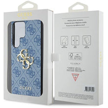Заредете изображение във визуализатора на галерията – Guess 4G Big Metal Logo case for Samsung Galaxy S24 Ultra - blue
