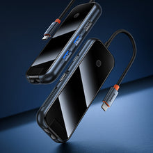 Заредете изображение във визуализатора на галерията – Baseus AcmeJoy HUB 4-Port USB-C to 1xUSB-C / 4xUSB3.0 dark gray
