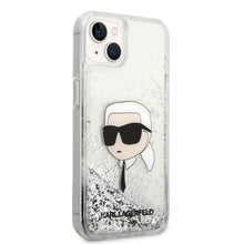 Заредете изображение във визуализатора на галерията – Karl Lagerfeld KLHCP14MLNKHCH iPhone 14 Plus 6.7" silver/silver hardcase Glitter Karl Head
