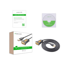 Заредете изображение във визуализатора на галерията – Ugreen adapter cable USB-A - DB9 RS-232 1.5m gray (CR104)

