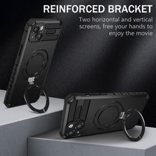 Заредете изображение във визуализатора на галерията – Tel Protect Armor Magsafe Metal Ring Case for Iphone 15 Plus black
