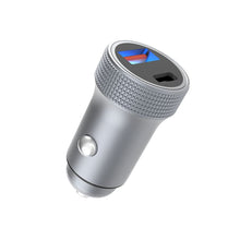 Заредете изображение във визуализатора на галерията – PAVAREAL car charger USB 5A + USB C PD 20W PA-CC59 silver
