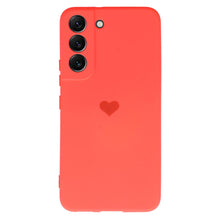 Заредете изображение във визуализатора на галерията – Vennus Silicone Heart Case for Samsung Galaxy S22 design 1 coral
