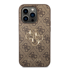 Заредете изображение във визуализатора на галерията – Original Case GUESS 4G Big Metal Logo GUHCP15L4GMGBR for Iphone 15 Pro brown
