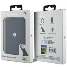 Заредете изображение във визуализатора на галерията – BMW Wallet Card Slot Stand Case BMWCSMRSK Case - black MagSafe Signature Collection
