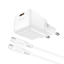 Заредете изображение във визуализатора на галерията – Acefast A73 Mini PD 20W GaN wall charger + USB-C cable - white
