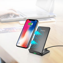 Заредете изображение във визуализатора на галерията – Choetech Qi wireless charger stand 10W stand black (T524-S)
