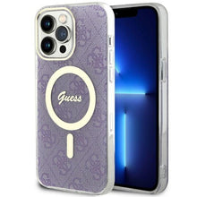 Заредете изображение във визуализатора на галерията – Guess GUHMP14XH4STU iPhone 14 Pro Max 6.7" purple/purple hardcase 4G MagSafe
