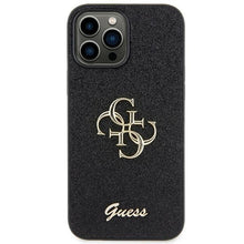 Заредете изображение във визуализатора на галерията – Original Case GUESS hardcase Glitter Script Big 4G GUHCP13XHG4SGK for Iphone 13 Pro Max black

