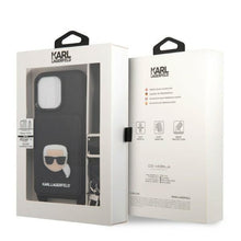 Заредете изображение във визуализатора на галерията – Karl Lagerfeld KLHCP13LSAKHPK iPhone 13 Pro / 13 6.1&quot; Hardcase Saffiano Metal Karl Head
