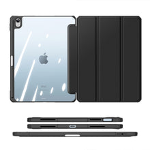 Заредете изображение във визуализатора на галерията – Dux Ducis Toby case for iPad 10.9'' 2022 (10 gen.) cover with space for Apple Pencil stylus smart cover stand black
