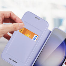 Заредете изображение във визуализатора на галерията – Dux Ducis Skin X Pro case for Samsung S24+ with magnetic ring and flap - purple
