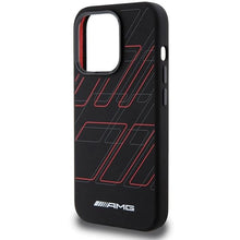 Заредете изображение във визуализатора на галерията – AMG Silicone Large Rhombuses Pattern MagSafe case for iPhone 15 Pro Max - black
