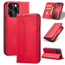 Заредете изображение във визуализатора на галерията – Magnet Fancy Case case for iPhone 14 Pro flip cover wallet stand red
