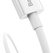 Заредете изображение във визуализатора на галерията – BASEUS cable USB A to Apple Lightning 8-pin PD 100W 1m white P10320102214-00
