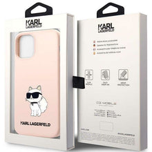Заредете изображение във визуализатора на галерията – Karl Lagerfeld KLHCP12MSNCHBCP iPhone 12 /12 Pro 6.1" hardcase pink/pink Silicone Choupette
