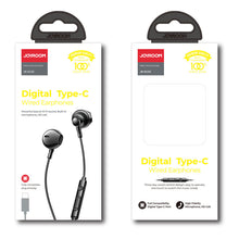 Заредете изображение във визуализатора на галерията – Joyroom in-ear USB Headphones Type C with remote control and microphone silver (JR-EC03 Silver)
