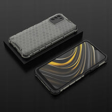 Заредете изображение във визуализатора на галерията – Honeycomb armored case with a gel frame for Xiaomi Poco M3 / Redmi 9T black
