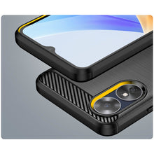Заредете изображение във визуализатора на галерията – Carbon Case case for Oppo A17 flexible silicone carbon cover black
