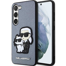Заредете изображение във визуализатора на галерията – Karl Lagerfeld KLHCS23MSANKCPG S23+ S916 hardcase grey/grey Saffiano Karl &amp; Choupette
