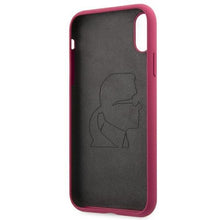 Заредете изображение във визуализатора на галерията – Karl Lagerfeld KLHCI61SLFKFU iPhone Xr fuksja/fushia hardcase Silicone Ikonik
