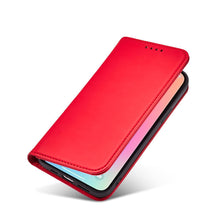 Заредете изображение във визуализатора на галерията – Magnet Card Case for Samsung Galaxy A34 5G flip cover wallet stand red
