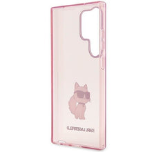 Заредете изображение във визуализатора на галерията – Karl Lagerfeld KLHCS23LHNCHTCP S23 Ultra S918 pink/pink hardcase Ikonik Choupette
