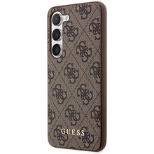 Заредете изображение във визуализатора на галерията – Guess GUHCS23SG4GFBR S23 S911 brown/brown hard case 4G Metal Gold Logo
