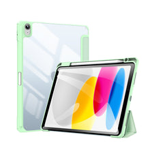 Заредете изображение във визуализатора на галерията – Dux Ducis Toby case for iPad 10.9'' 2022 (10 gen.) cover with space for Apple Pencil stylus smart cover stand green
