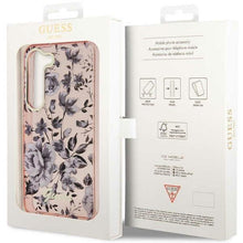 Заредете изображение във визуализатора на галерията – Guess GUHCS23SHCFWSP S23 S911 pink/pink hardcase Flower Collection
