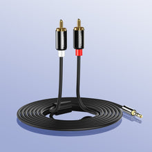 Заредете изображение във визуализатора на галерията – Ugreen audio cable 3.5 mm mini jack - 2RCA 3m black (10590)
