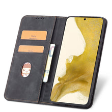 Заредете изображение във визуализатора на галерията – Magnet Fancy Case for Samsung Galaxy S23 Ultra flip cover wallet stand black
