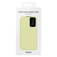 Заредете изображение във визуализатора на галерията – Samsung Smart View Wallet Case for Samsung Galaxy A54 5G Cover with Smart Flip Window Card Wallet Lime (EF-ZA546CGEGWW)
