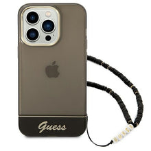 Заредете изображение във визуализатора на галерията – Original faceplate case guess guhcp14lhgcohk for iphone 14 pro (iml electro cam w. strap translucent / black)
