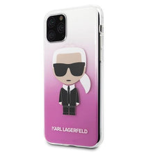 Заредете изображение във визуализатора на галерията – Karl Lagerfeld KLHCN58TRDFKPI iPhone 11 Pro różowy/pink Gradient Ikonik Karl
