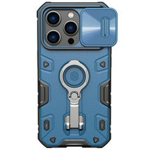 Заредете изображение във визуализатора на галерията – Nillkin CamShield Armor Pro Magnetic Case for iPhone 14 Pro Magnetic MagSafe Cover with Camera Cover blue

