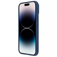 Заредете изображение във визуализатора на галерията – Nillkin CamShield S Leather Magnetic Case for Iphone 14 Pro Max blue
