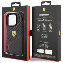 Заредете изображение във визуализатора на галерията – Original FERRARI hardcase Twist Metal Logo FEHCP15LPTWK do Iphone 15 Pro Black
