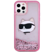 Заредете изображение във визуализатора на галерията – Karl Lagerfeld KLHCP12MLNCHCP iPhone 12/ 12 Pro 6.1" pink/pink hardcase Glitter Choupette Head
