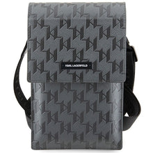 Заредете изображение във визуализатора на галерията – Original KARL LAGERFELD Handbag Saffiano Mongram Plaque KLWBSAMSMG silver
